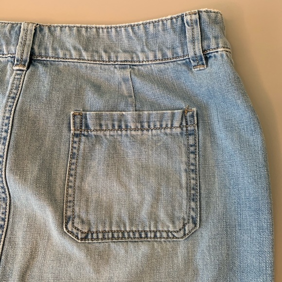 LOFT Light Wash Denim Miniskirt - Picture 6 of 8